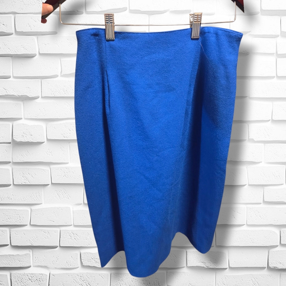 π VINTAGE ELLEN TRACY Royal Blue Power Suit - Size 8 - Picture 4 of 7